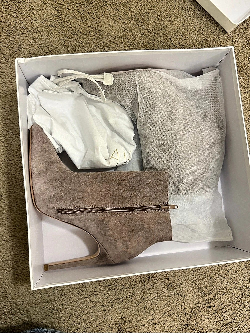 Raye Congo Pointed Toe Heels in Taupe US 7 New